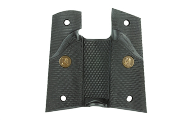 Picture of  Pachmayr 02919 Signature Grip Wraparound Checkered Black Rubber For Colt MK IV Series 80 Delta Elite