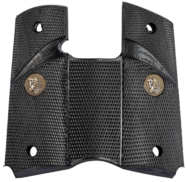 Picture of  Pachmayr 02545 Signature Grip Wraparound Checkered Black Rubber For Colt Officer