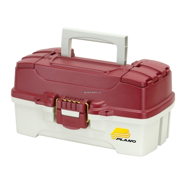 Picture of Plano 1 Tray Tackle Box W/Dual Top Access Red Met/Off White