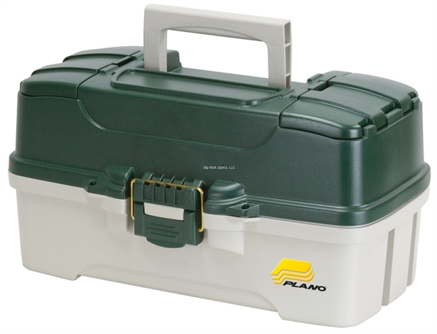 Picture of Plano 3 Tray Tackle Box W/Dual Top Access Grn Met/Off White 620306
