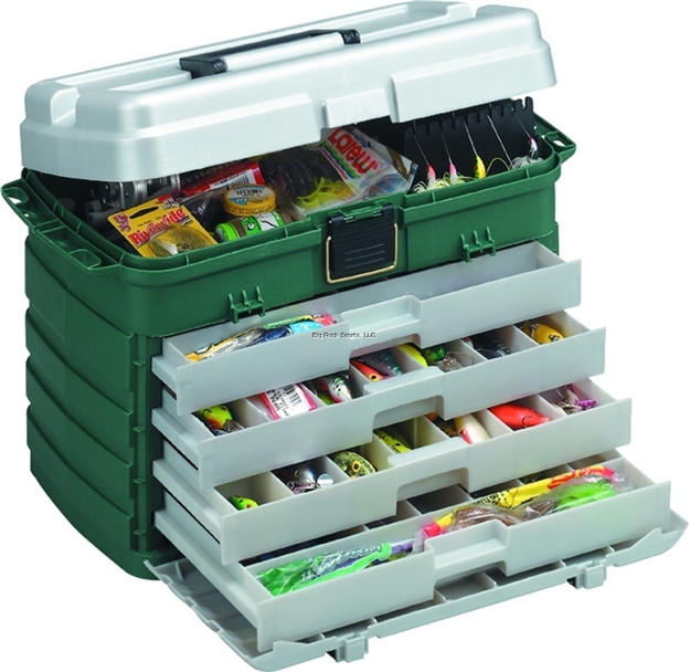 Picture of Plano Four-Drawertackle Box, 20-1/2" X 11" X 13-3/4", Green/Beige 024099207584 -