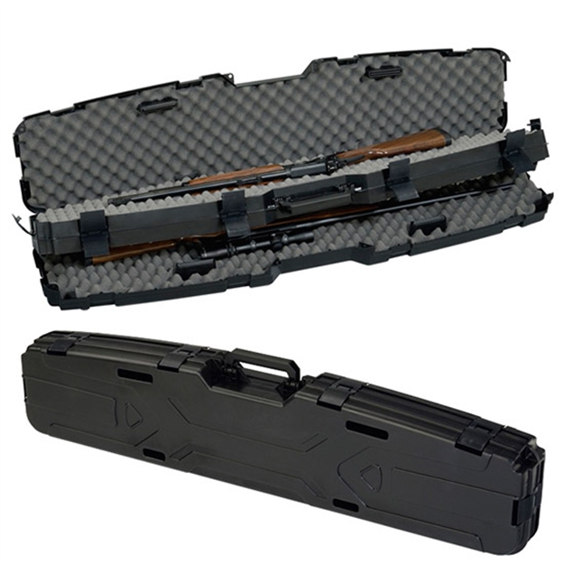 Picture of Plano Pro-Max Side-By-Side Rifle Hard Case, Pillarlock, 2 Compartments, 53.32"L X 12.38"W X 6.13"H, Black 151200 024099015127