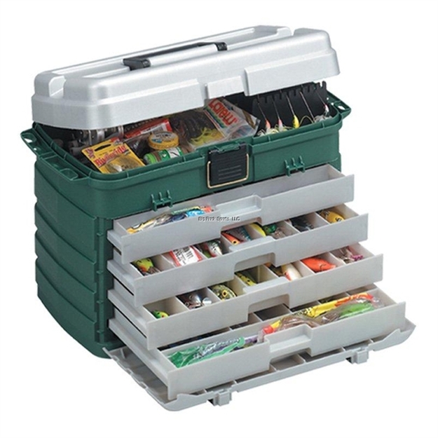 Picture of Plano Four-Drawertackle Box, 20-1/2" X 11" X 13-3/4", Green/Beige 024099207584