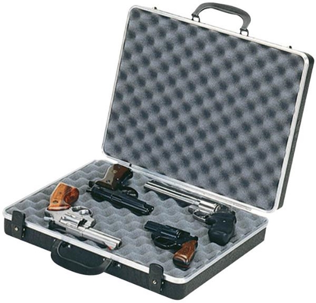 Picture of Plano Dlx Four Pistol Hard Case, Piano Hinge, 18"L X 15"W, 4.38"H, Black