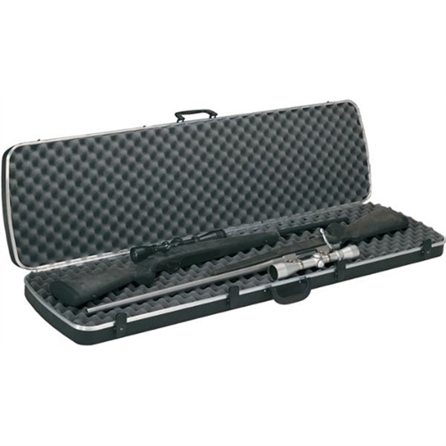 Picture of Plano Dlx Double Rifle/Shotgun Hard Case, Piano Hinge, Aluminum Valance, 52.13"L X 14.5"W X 4.5"H, Black