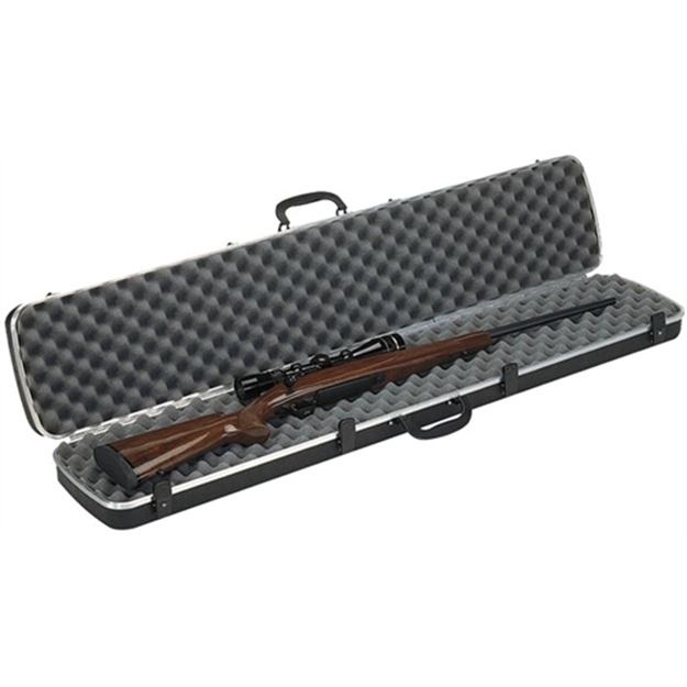 Picture of Plano Dlx Single Rifle Hard Case, Piano Hinge, Aluminum Valance, 48.25"L X 10"W X 4.5"H, Black