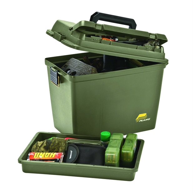 Picture of Plano Magnum Field/Ammo Box W/Lift Out Tray & Dividers, 17"L X 10.38"W X 13"H, OD Green