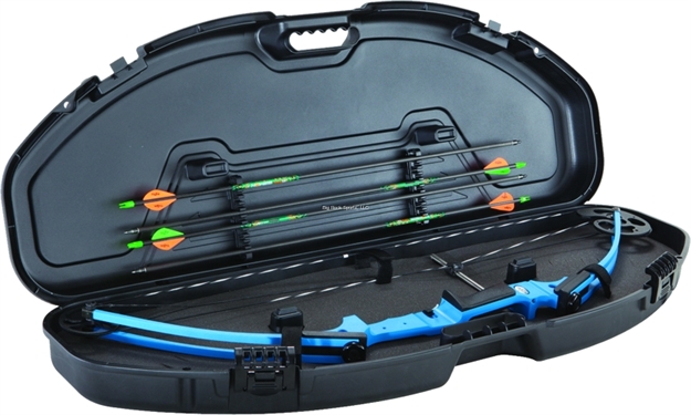 Picture of Plano Compact Bow Hard Case, Pillarlock, Arrow Storage, 41"L X 15"W X 4.75"H, Black/Yellow Latches