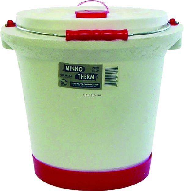 Picture of Plastilite Bait Bucket, 8 Quart Foam, Deluxe, Wood Handle