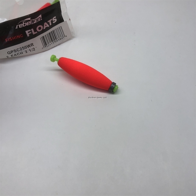 Picture of Plastilite Cigar Snap-On Foam Float, 2-1/2",  Weighted, Red, 2Pk