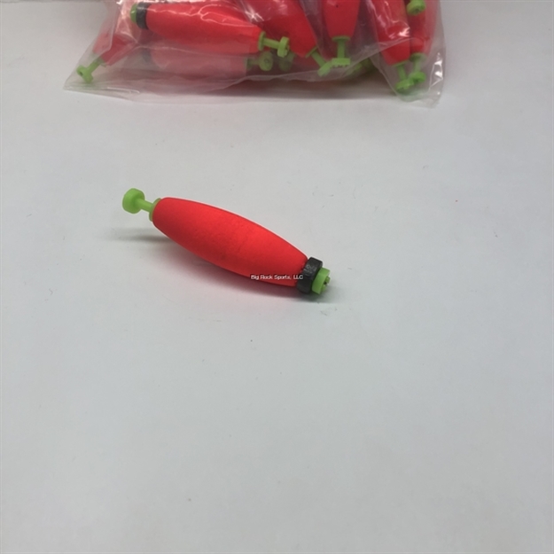 Picture of Plastilite Cigar Snap-On Foam Float, 2", Weighted,Red, 50 Per Bag