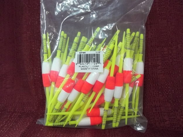 Picture of Plastilite Cigar Spring Stick Foam Float 1-1/2",50 Per Bag
