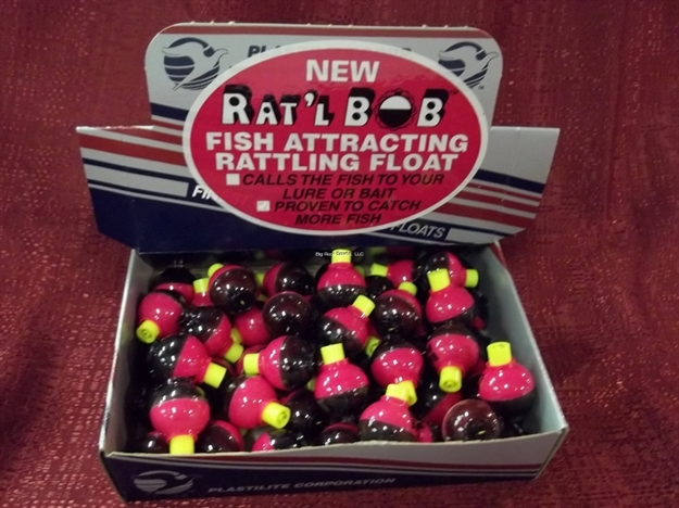 Picture of Plastilite Rat'l Bob Float,Round,1 1/4",R/Blk,50 Per Bag