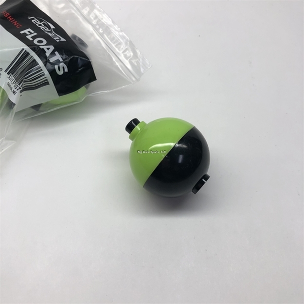 Picture of Plastilite Round Plastic Float, 1-3/4", Green/Black, 2Pk