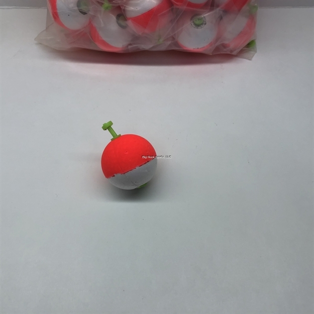 Picture of Plastilite Round Snap-On Foam Float, 1-1/2", Weighted, Red/White, 50 Per Bag