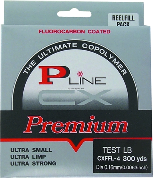 Picture of P-Line CX Premium Fluorocarbon-Coated Mono Filler Spool 300Yds Clear Fluorescent 015789300425