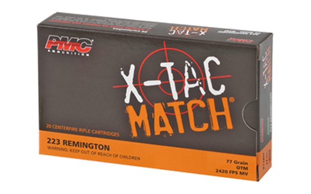 Picture of Pmc 223Xm X-Tac Match  223Rem 77Gr Open Tip Match 20 Per Box/10 Case 741569060066
