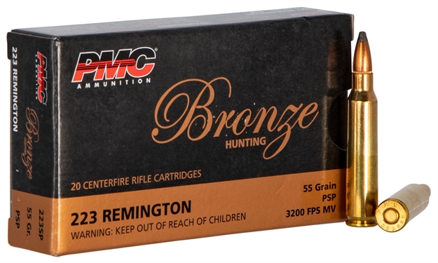 Picture of  Pmc 223Sp Bronze  223Rem 55Gr Pointed Soft Point 20 Per Box/10 Case 741569040167