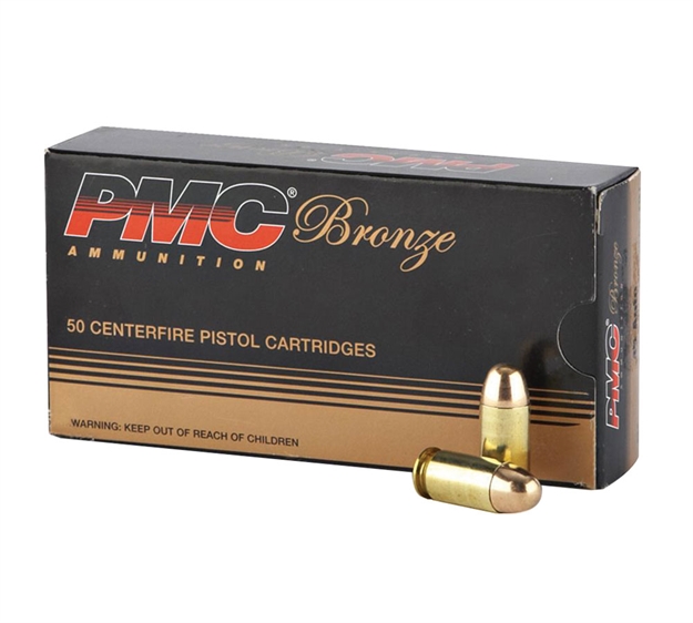 Picture of Pmc Bronze Pistol Ammo 380 Acp, Fmj, 90 Gr, 961 Fps, 50 Rnd, Boxed 741569070065