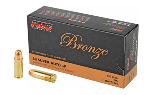 Picture of  Pmc 38Sa Bronze  38Super+P 130Gr Full Metal Jacket 50 Per Box/20 Case 741569070126