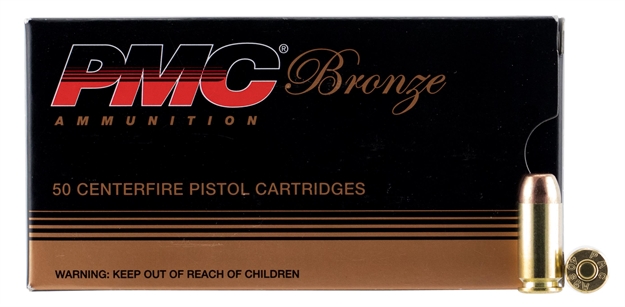 Picture of Pmc Bronze Pistol Ammo 40 S&W, Fmj-Fp, 165 Gr, 989 Fps, 50 Rnd, Boxed 741569070430 -
