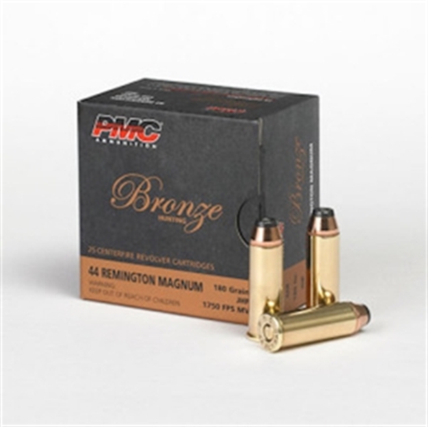 Picture of  Pmc 44B Bronze  44Remmag 180Gr Jacketed Hollow Point 25 Per Box/20 Case