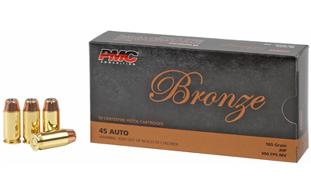 Picture of  Pmc 45B Bronze  45Acp 185Gr Jacketed Hollow Point 50 Per Box/20 Case 741569050630
