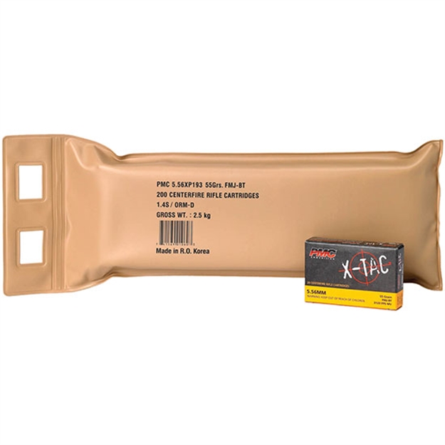 Picture of  Pmc 556Xbp X-Tac Battle Pack 5.56X45mmnato 55Gr Full Metal Jacket Boat Tail 200 Per Box/5 Case