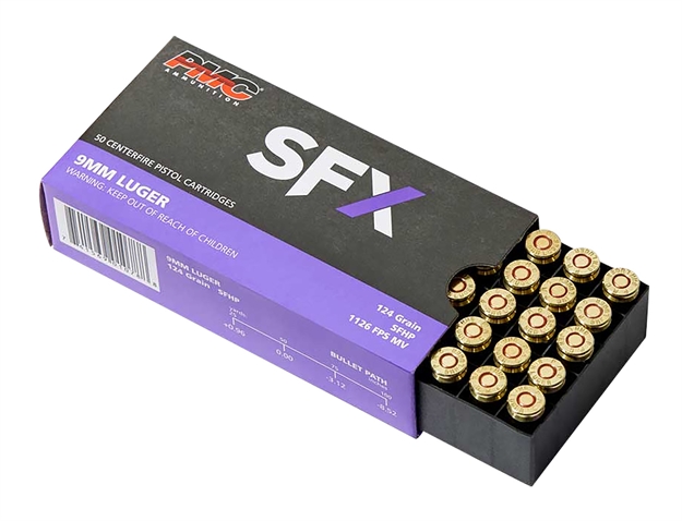 Picture of  Pmc 9Sfx Sfx  9Mmluger 124Gr Starfire Hollow Point 50 Per Box/20 Case 741569010733