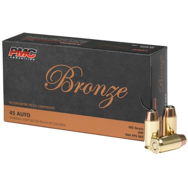 Picture of  Pmc 45B Bronze  45Acp 185Gr Jacketed Hollow Point 50 Per Box/20 Case 741569050630