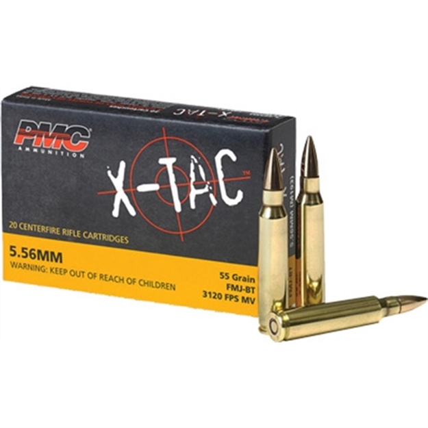 Picture of Pmc 556X X-Tac  5.56X45mmnato 55Gr Full Metal Jacket Boat Tail 20 Per Box/50 Case 741569010115 -