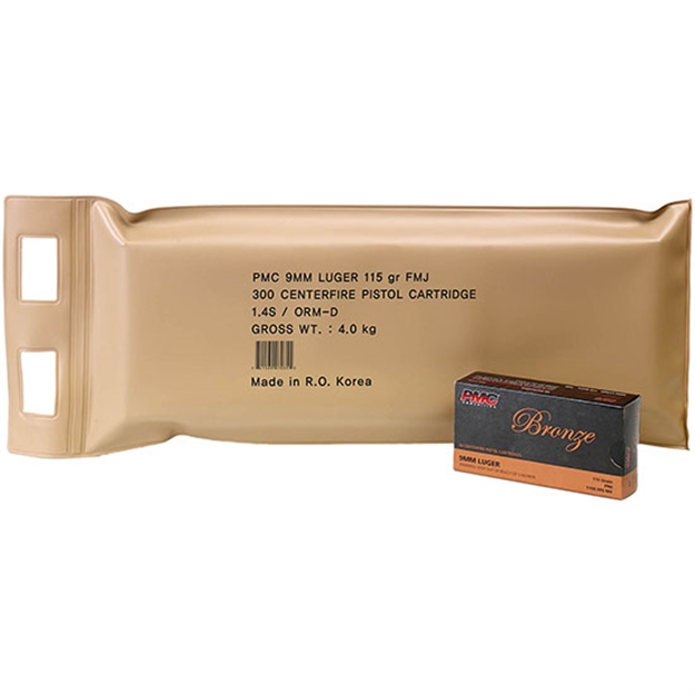 Picture of Pmc 9Abp Bronze Battle Pack 9Mmluger 115Gr Full Metal Jacket 300 Per Box/3 Case 741569070355