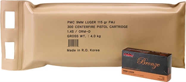 Picture of Pmc 9Abp Bronze Battle Pack 9Mmluger 115Gr Full Metal Jacket 300 Per Box/3 Case 741569070355 -
