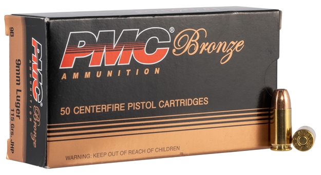Picture of  Pmc 9B Bronze  9Mmluger 115Gr Jacketed Hollow Point 50 Per Box/20 Case 741569050708