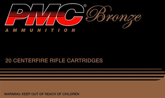 Picture of Pmc 223A Bronze  223Rem 55Gr Full Metal Jacket Boat Tail 20 Per Box/50 Case 741569060080