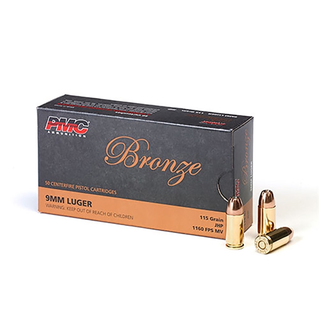 Picture of  Pmc 9B Bronze  9Mmluger 115Gr Jacketed Hollow Point 50 Per Box/20 Case 741569050708