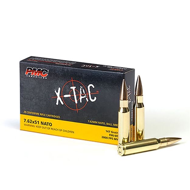 Picture of  Pmc 762X X-Tac  7.62X51mmnato 147Gr Full Metal Jacket Boat Tail 20 Per Box/25 Case 741569010153