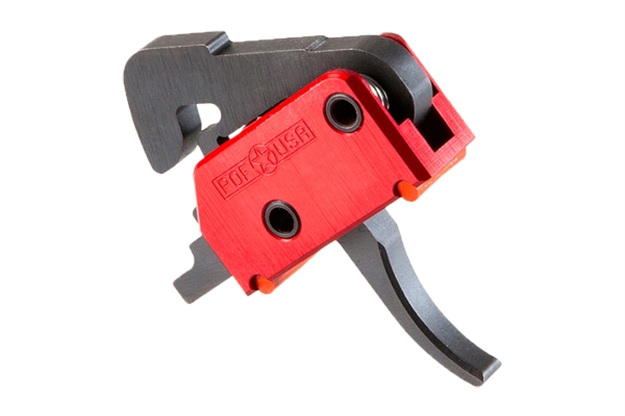 Picture of  Patriot Ordnance Factory 01509 Drop-In  Black/Red Curved Trigger Two-Stage