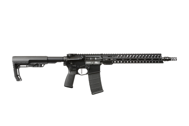 Picture of  Patriot Ordnance Factory 02048 Minuteman  300 Blackout 30+1 13.75" Black Nitride Barrel/ Black Aluminum Receiver Picatinny Rail 847313020482