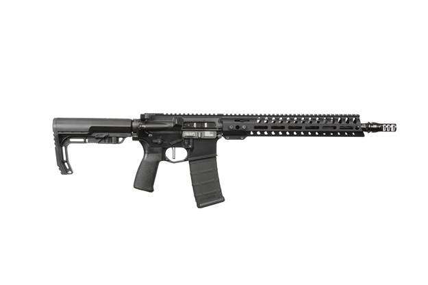 Picture of  Patriot Ordnance Factory 02045 Minuteman  5.56X45mm Nato 30+1 13.75" Black Steel Threaded Barrel, Black Anodized Aluminum Receiver, 13" Renegade Rail Handguard