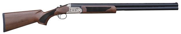 Picture of  Pointer Kar2026y Acrius  Youth 20 Gauge Break Open 3" 2Rd 26" Black Chrome Lined Vent Rib O/U Barrel, Engraved Nickel Steel Receiver, Turkish Walnut Stock, Right Hand Includes 5 Chokes 682146060061
