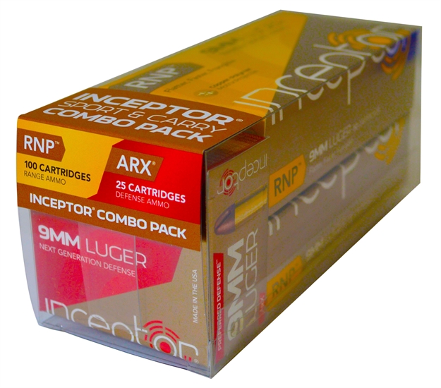 Picture of Inceptor Ammunition Inceptor Sport Utility Pack 9Mm Luger Rnp 65 Gr, Arx 65 Gr, 125 Per Box