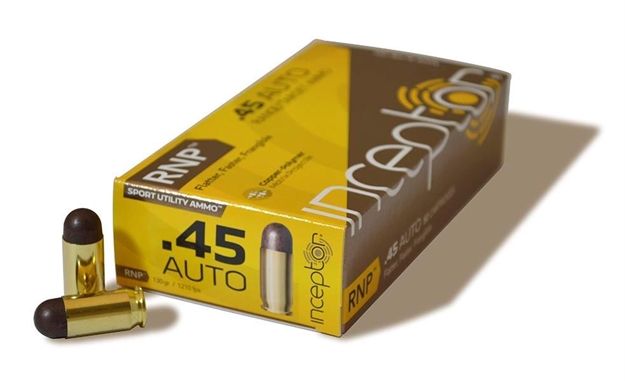 Picture of Polycase Inceptor .45 Auto 135 GR Rnp Ammo - 50 Rounds
