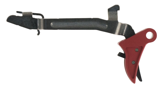 Picture of Polymer80 P80cpctredbl Glock Gen1-4 Compatible Curved Trigger 6061-T6 Aluminum Red/Black