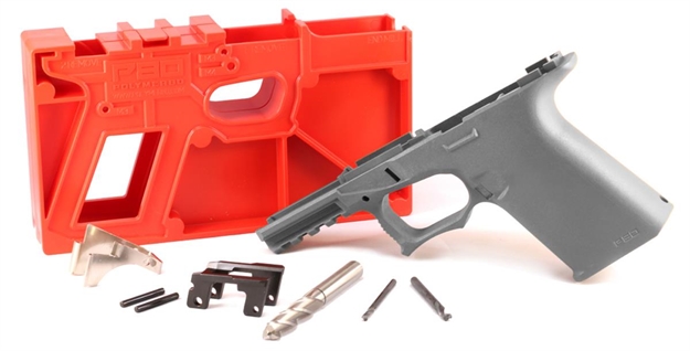 Picture of Polymer80 P80pf940cv1r G19/23 Gen3 Compatible Readymod Frame Kit Polymer Gray