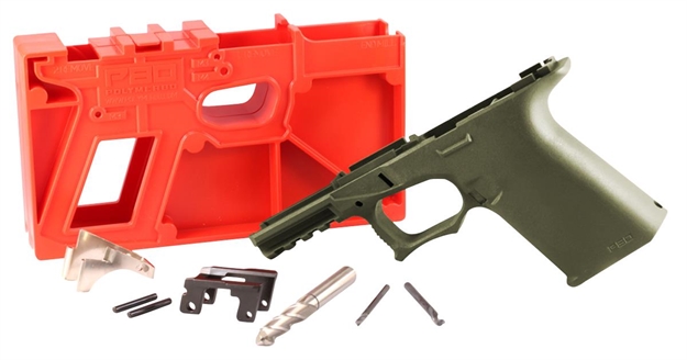 Picture of Polymer80 P80pf940cv1r G19/23 Gen3 Compatible Readymod Frame Kit Polymer OD Gree