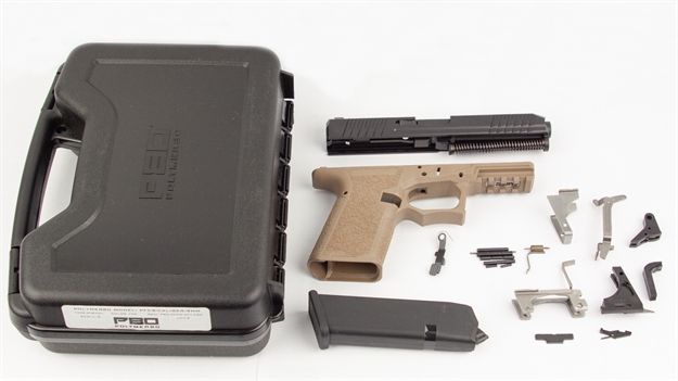 Picture of Polymer80 Pf940cbbsfde Pf940c Buy Build Shoot Kit Glock 19/23 Gen3 Polymer Flat Dark Earth 15Rd