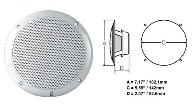 Picture of Polyplanar Spkr Dual Cone 6" Round