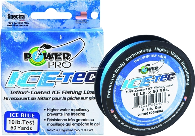 Picture of Power Pro Ice-Tec Coated Ice Fishing Line 10Lb 50 YD Ice Blue