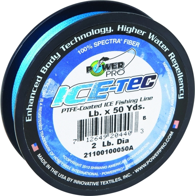 Picture of Power Pro Ice-Tec Coated Ice Fishing Line 15Lb 50 YD Ice Blue